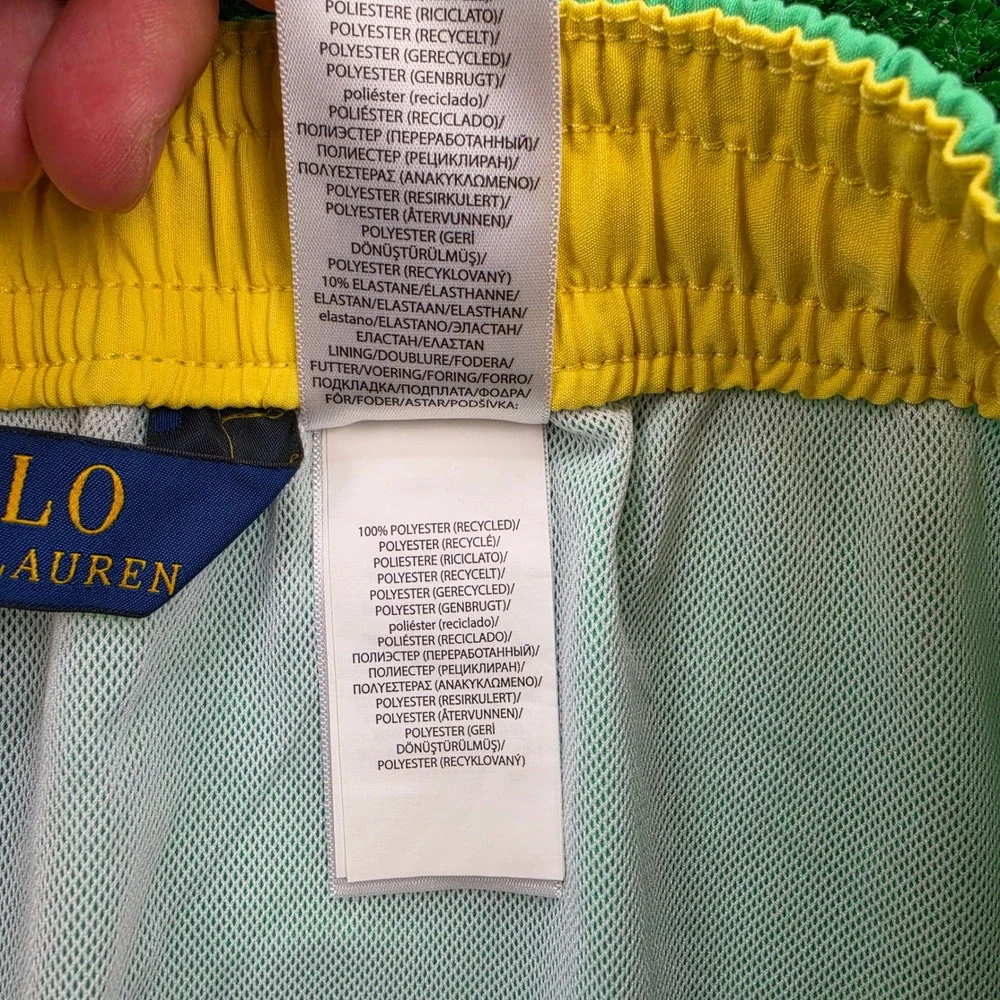 Polo Ralph Lauren Traveler‎ Swim Trunks Mens 2XL Mint Green Board Shorts Mesh
